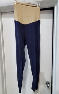 Navy blue maternity leggings